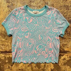 Blue and pink stitch